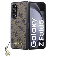 GUESS Θήκη για Samsung Galaxy Z Fold 5, 4G Charms Collection Hardcase, καφέ