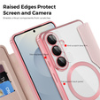 Θήκη με πτυσσόμενο καπάκι RFID Wallet MagSafe με προστασία κάμερας για Samsung Galaxy S26, ροζ