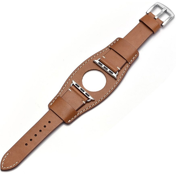Δερμάτινο λουράκι για Apple Watch 1/2/3/4/5/6/7/8/SE/Ultra 42/44/45/49mm, καφέ
