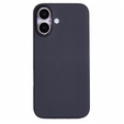 Θήκη για iPhone 16 Plus, Aramid Fiber Cover, μαύρη