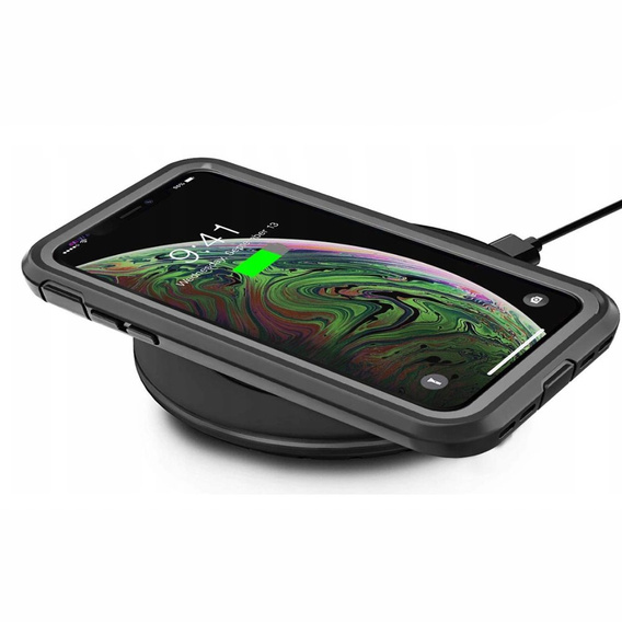 Θήκη για iPhone X/XS, Shockproof, με μεμβράνη, μαύρη
