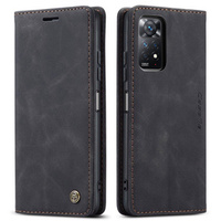 θήκη CASEME για Xiaomi Redmi Note 11 Pro 4G/5G, Leather Wallet Case, μαύρη