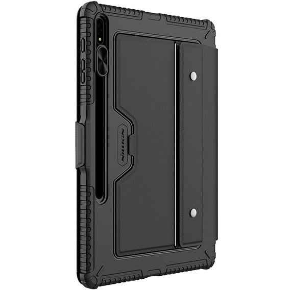 Θήκη + πληκτρολόγιο Galaxy Tab S8+ / Tab S7 +/ Tab S7 FE, NILLKIN Bumper Pen Slot, μαύρη