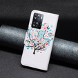 Θήκη με πτερύγιο για OPPO A57 / A57s, Wallet, colorful tree, λευκή