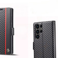 Θήκη με πτερύγιο για Samsung Galaxy S23 Ultra, Carbon LC.IMEEKE, μαύρη