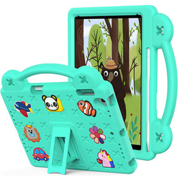 Παιδική θήκη για iPad 9.7" 2018/2017 (6/5 gen.) / Pro 9.7" 2016, Cute Patterns, με βάση, πράσινη