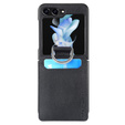 Θήκη για Samsung Galaxy Z Flip7 FE / Z Flip6, Card Slot Ring Case, μαύρη