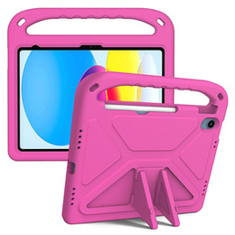 θήκη για παιδιά για iPad 11" 2025 A16 (11 gen.) / iPad 10.9" 2022 (10 gen.), με λαβή, ροζ