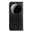 θήκη με πτερύγιο για Xiaomi 15 Ultra, Split Leather, μαύρη