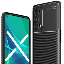 Θήκη για Oppo Reno 5 Pro 5G, Carbon Gel, μαύρη