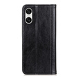 θήκη με πτερύγιο για Sony Xperia 10 VI, Split Leather, μαύρη
