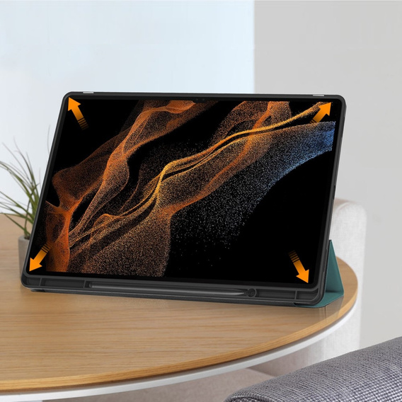Θήκη για Samsung Galaxy Tab S10 Ultra, Smartcase με χώρο για γραφίδα, πράσινη