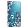 Θήκη με πτερύγιο για Xiaomi Redmi Note 12 4G, Wallet, cherry blossom, μπλε