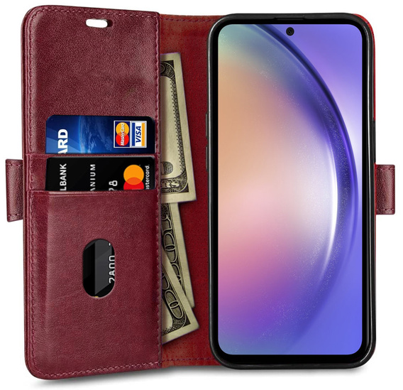 Θήκη με πτερύγιο για Samsung Galaxy A54 5G, Wallet, do MagSafe, κόκκινη