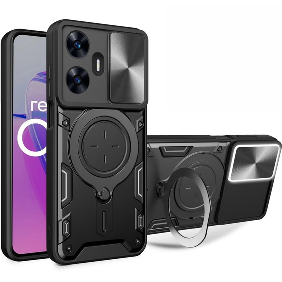 Θωρακισμένη θήκη για Realme C55, CamShield Slide, μαύρη