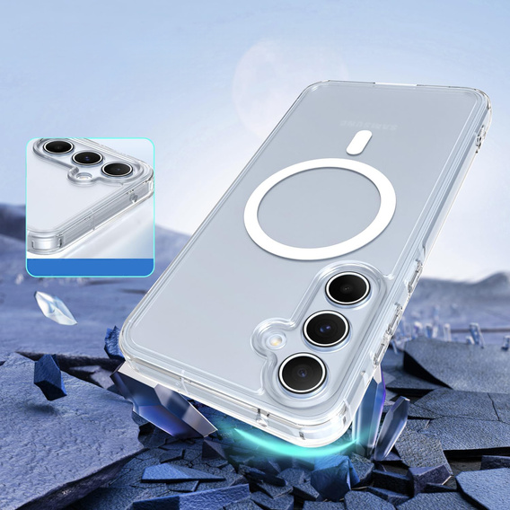 Θήκη για Samsung Galaxy A17 5G, για MagSafe, ενισχυμένη, διάφανη