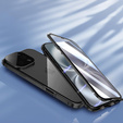 θήκη για το iPhone 16 Pro Max, Magnetic Dual Glass, μαύρη