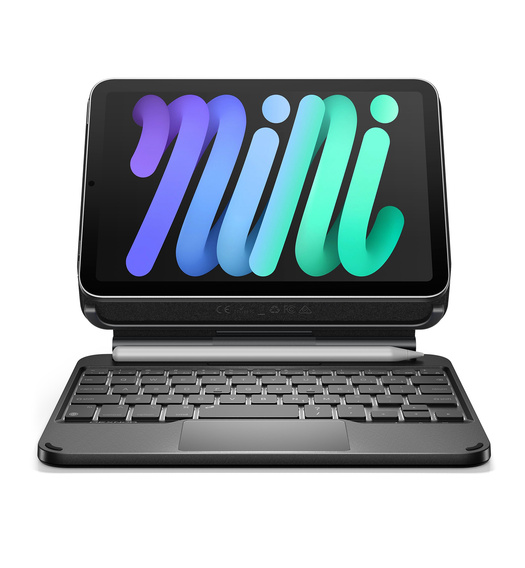 Θήκη με πληκτρολόγιο για iPad mini 8,3" 2021 (6ης γενιάς) / iPad mini 8,3" 2024 (7ης γενιάς), Dexnor Magnetic Keyboard Touchpad, μαύρο