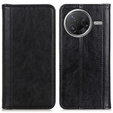 θήκη με πτερύγιο για Xiaomi Poco F7 Pro / F7 Ultra, Split Leather, μαύρη