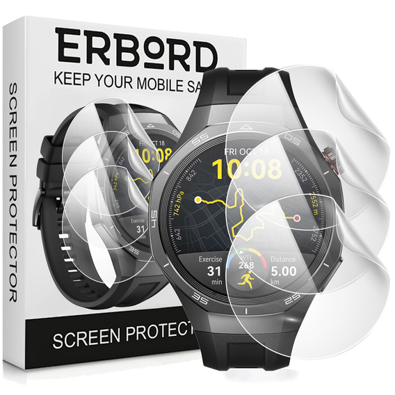 3x Φύλλο υδρογέλης ERBORD για Huawei Watch GT 5 Pro 46mm
