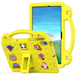 Παιδική θήκη για Samsung Tab A8 X200 / X205, Cute Patterns, με βάση, κίτρινη
