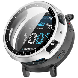 2 σε 1 Θήκη + Γυαλί για Amazfit Active Max, ασημί