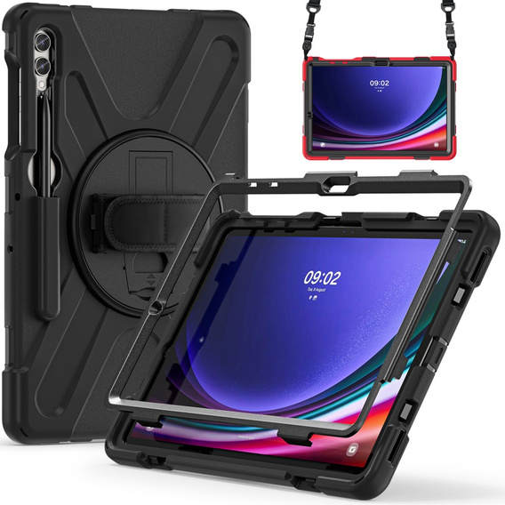 Θήκη για Samsung Galaxy Tab S9 FE+ / S9+ / S8+ / S7+, θωρακισμένη προστατευτική, μαύρη