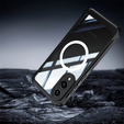 Θήκη για Samsung Galaxy S25 Edge, Shockproof, με γυαλί, για MagSafe, μαύρη