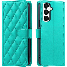θήκη πτερύγιο για Samsung Galaxy A16, Rhombus Crossbody Leather, πράσινη