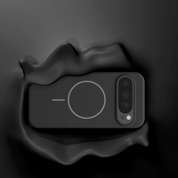 Θήκη σιλικόνης για Google Pixel 10 / 10 Pro, για MagSafe, μαύρο