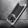 Θήκη για iPhone 14 Pro, R-JUST CamShield Slide, θωρακισμένη, ασημένια / μαύρη