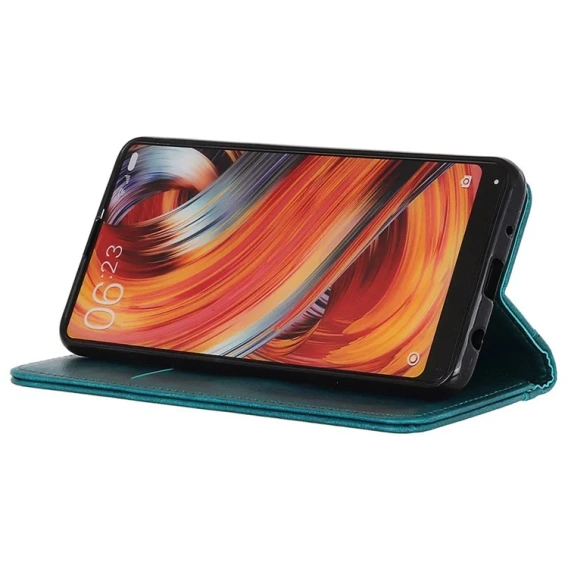 θήκη με πτερύγιο για Xiaomi Poco F6, Split Leather, πράσινη
