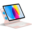 Θήκη πληκτρολογίου για iPad 10.9" 2022 (10 gen.) / iPad 11" 2025 A16 (11 gen.), Magnetic Keyboard Touchpad, ροζ