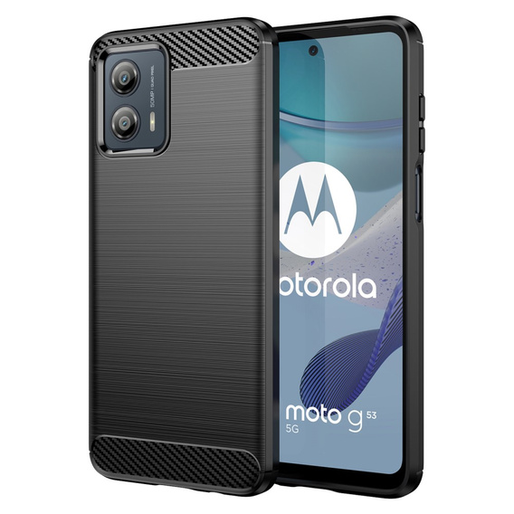 Θήκη για Motorola Moto G53 5G, Carbon, μαύρη