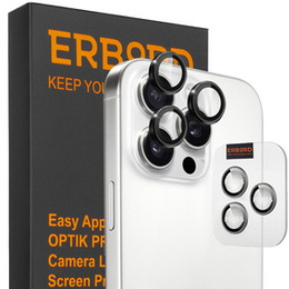 ERBORD OPTIK Pro μετριασμένο γυαλί για κάμερα iPhone 16 Pro / 16 Pro Max, μαύρη