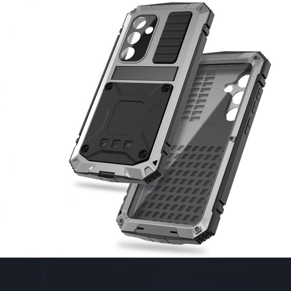 Θωρακισμένη θήκη για Samsung Galaxy S25, R-JUST, ασημένια