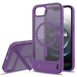 Θήκη για iPhone 16E, Kickstand Matt Case, για MagSafe, μωβ