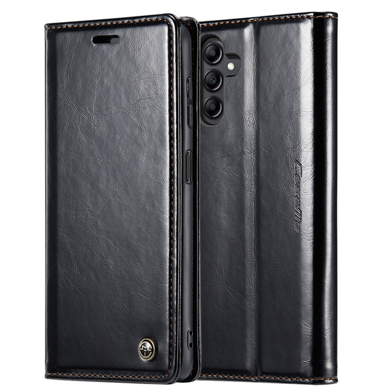 θήκη CASEME για Samsung Galaxy A34 5G, Waxy Textured, μαύρη