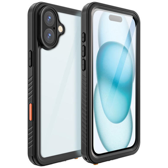 Αδιάβροχη θήκη IP68 για το iPhone 16 Plus, μαύρη
