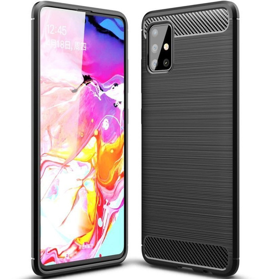 Θήκη για Samsung Galaxy M31S, Carbon, μαύρη