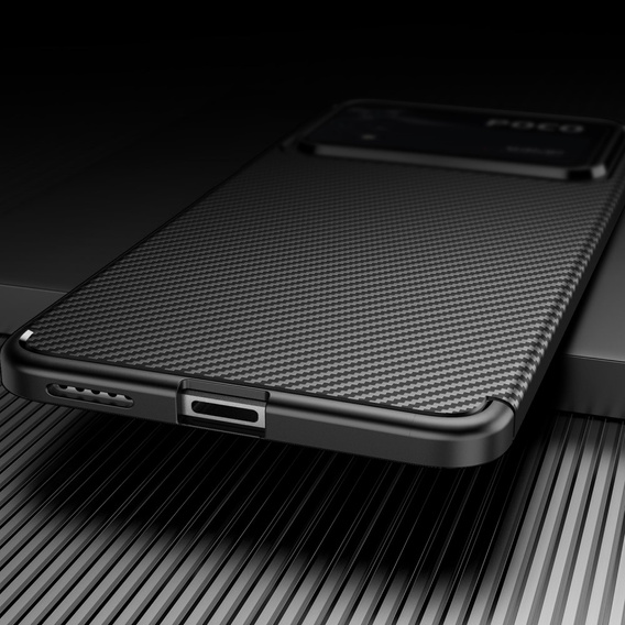 Θήκη για Xiaomi Poco X4 Pro 5G, Carbon Gel, μαύρη