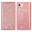 θήκη iPhone 16E, Card Slot Glittery, ροζ