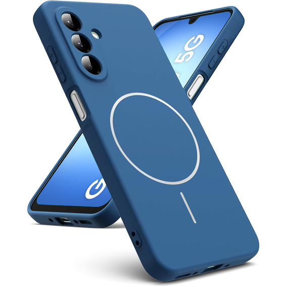 Θήκη σιλικόνης για Samsung Galaxy A17 5G, για MagSafe, μπλε