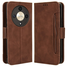 Θήκη με πτερύγιο για Honor Magic 6 Lite 5G, Card Slot, καφέ