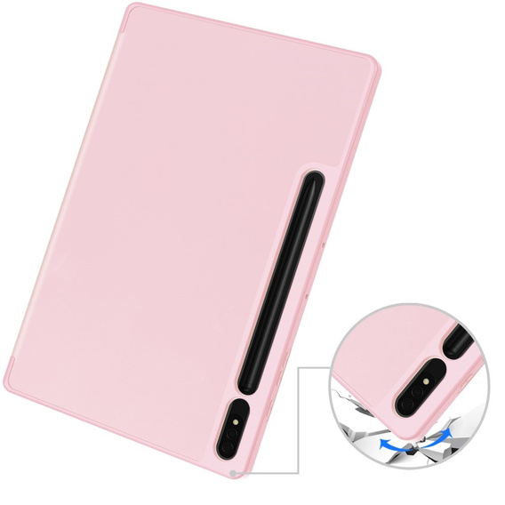 Θήκη για Samsung Galaxy Tab S10+ Plus, Smartcase με χώρο για γραφίδα, ροζ