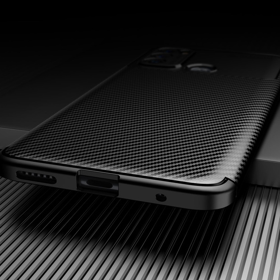 Θήκη για Motorola Moto G60, Carbon Gel, μαύρη