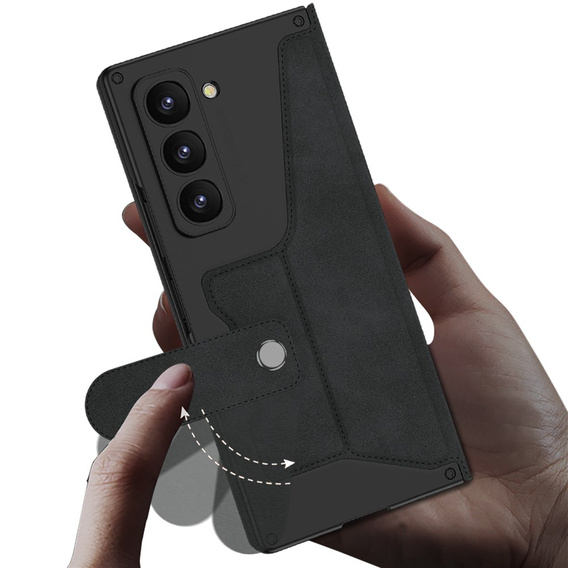 Θήκη πορτοφολιού με πτερύγιο μαύρο για Samsung Galaxy Z Fold 7 5G