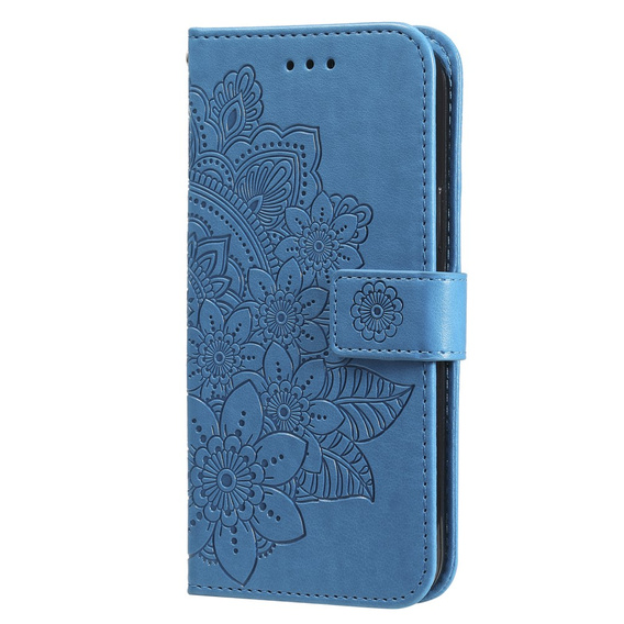 Θήκη με πτερύγιο για Samsung Galaxy M34 5G, Mandala Flower, μπλε