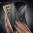 Θήκη για Samsung Galaxy S24 Ultra, Privacy Dual Glass, χρυσή