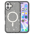 Θήκη για iPhone 17, για MagSafe, glitter, ημιδιαφανές μαύρο